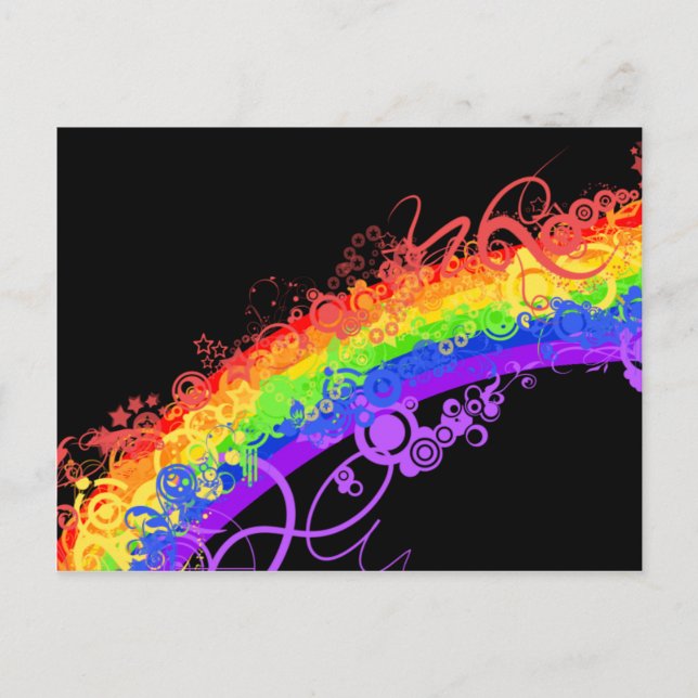 Rainbow Nebula Vector Rainbow Postcard (Front)