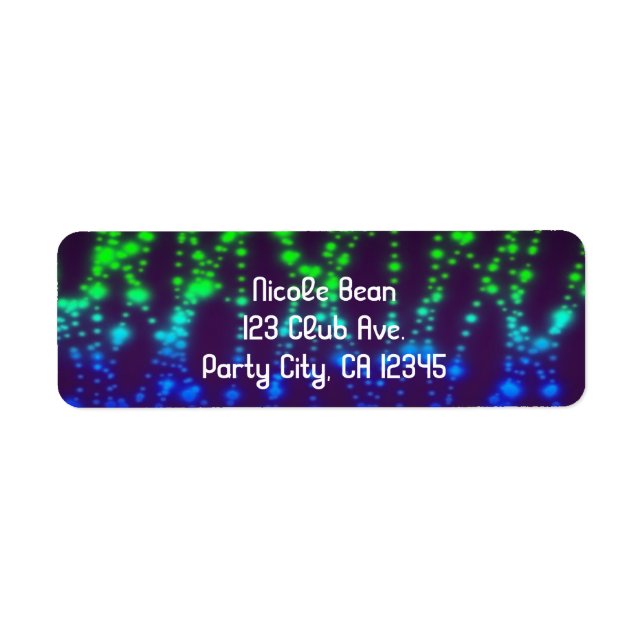 Rainbow Neon Glow Lights Sparkle Birthday Party (Front)