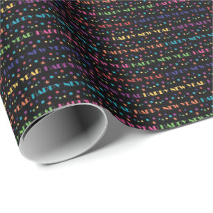Rainbow New Year Wrapping Paper