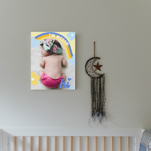 Rainbow Newborn Photo Baby Nursery Decor Canvas (Rainbow Newborn Photo Baby Nursery Decor Canvas)