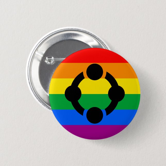 Rainbow Niche Pride Flag 2 Inch Round Button (Front & Back)