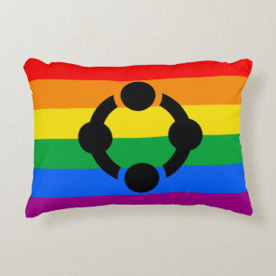 Rainbow Niche Pride Flag Accent Pillow