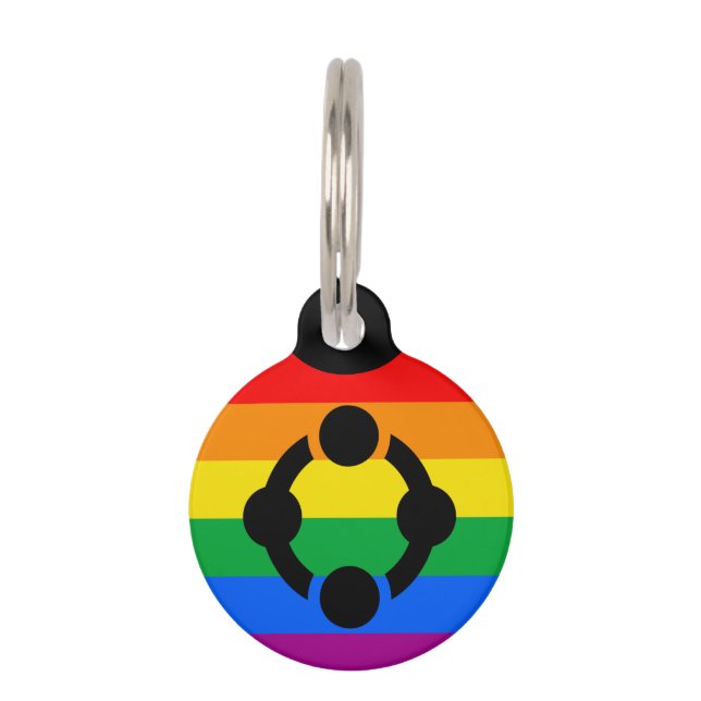 Rainbow Niche Pride Flag Pet Tag (Front)