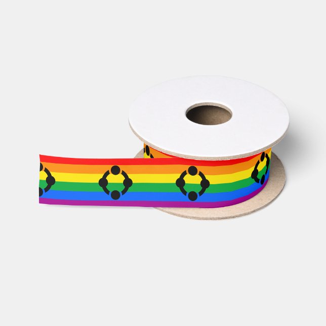 Rainbow Niche Pride Flag Satin Ribbon (Spool)
