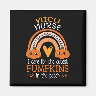Rainbow NICU Nurse Cutest Pumpkins In The Patch Ha Magnet
