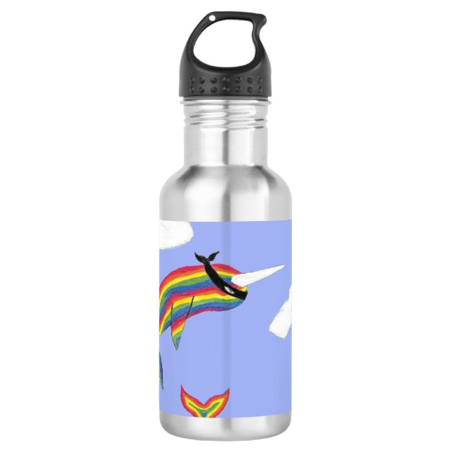 Rainbow Ninja Narwhal That Flies Bottle (Front)