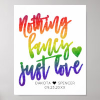 Rainbow Nothing Fancy Just Love | Casual Wedding P