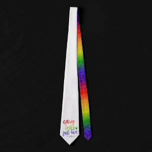 Rainbow Nothing Fancy Just Love   Casual Wedding Tie