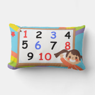 Rainbow Numbers – Educational Kid Lumbar Pillow