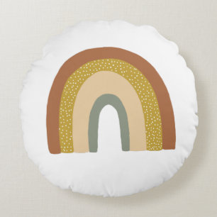 Rainbow Nursery Cute terracota Baby Round Pillow