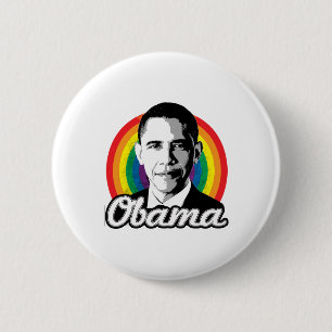 Rainbow Obama - LGBT Politics - 2 Inch Round Button