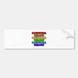 Rainbow Occupational Therapist Bumper Sticker