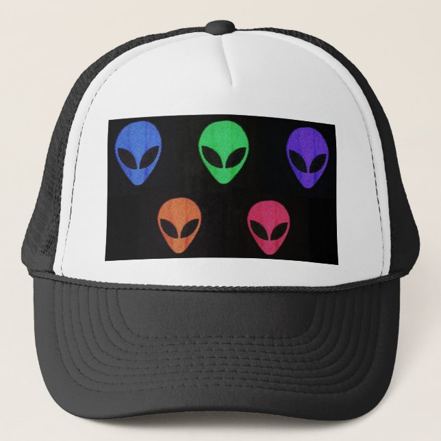 Rainbow of ALIENS hat. Trucker Hat (Front)