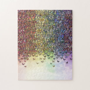 rainbow of butterflies aflutter jigsaw puzzle