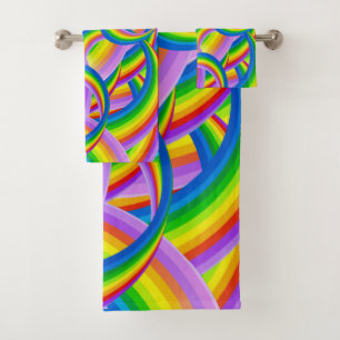 Rainbow of Colour Bath Towel Set