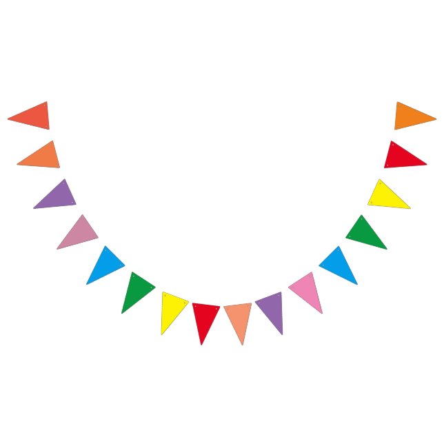 Rainbow of Colour Bunting Flags (All)
