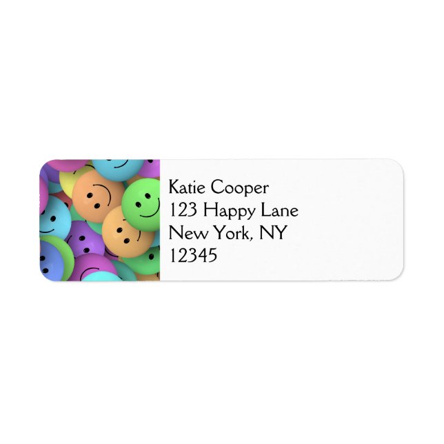 Rainbow of Colourful Happy Faces (Front)