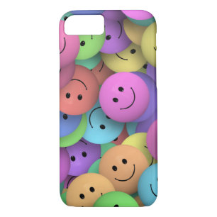 Rainbow of Colourful Happy Faces Case-Mate iPhone Case