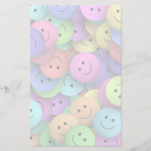 Rainbow of Colourful Happy Faces Stationery