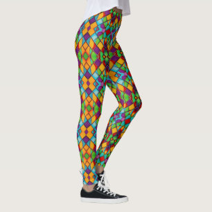 Rainbow of Colourful Shapes - Dazzling Celebration Leggings
