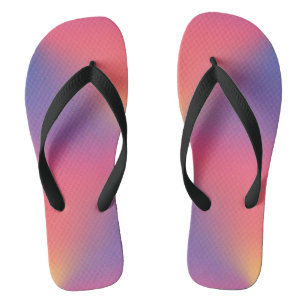 Rainbow of Colours Diamond Shapes Flip Flops