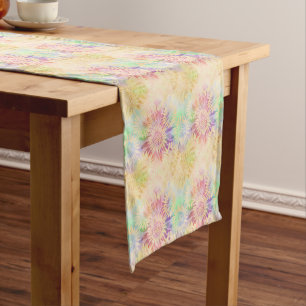 Rainbow of Colours Sunflower Pattern  Short Table Runner