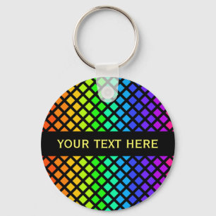 Rainbow of Diamonds custom key chain