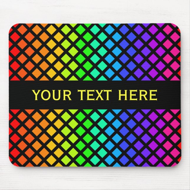 Rainbow of Diamonds custom mousepad (Front)