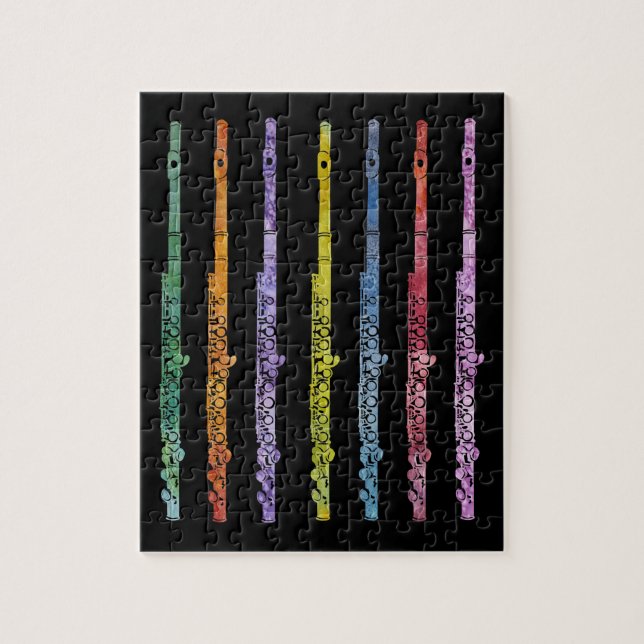 Rainbow of Flutes Jigsaw Puzzle (Vertical)