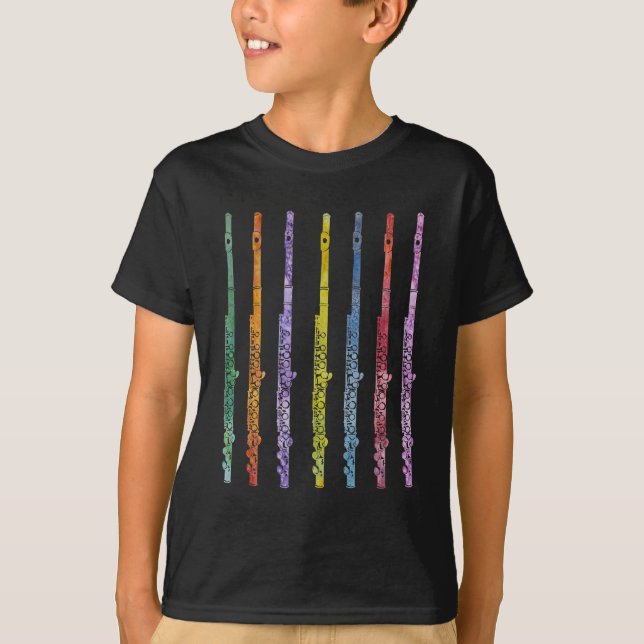 Rainbow of Flutes T-Shirt (Front)