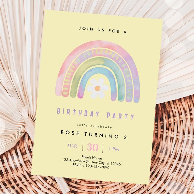Rainbow Of Fun Birthday Party Invitation (Creator Uploaded)