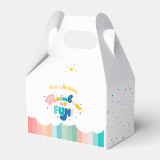 Rainbow of Fun Birthday Party Theme Favor Box