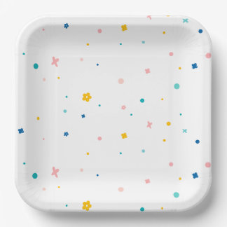 Rainbow of Fun Birthday Party Theme Paper Plate