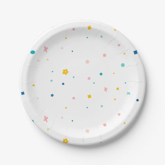 Rainbow of Fun Birthday Party Theme Paper Plate
