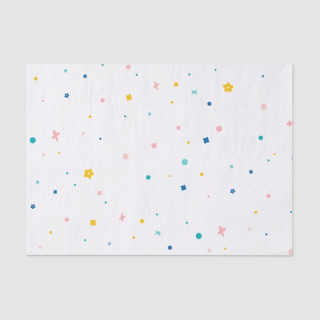 Rainbow of Fun Birthday Party theme Tissue Paper (Front)