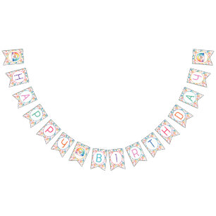 Rainbow of Fun Happy Birthday Party Banner