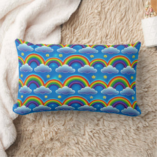 Rainbow of Hope - Nature-Inspired Throw Pillow