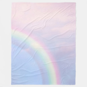 Rainbow of hope - pastel, fleece blanket