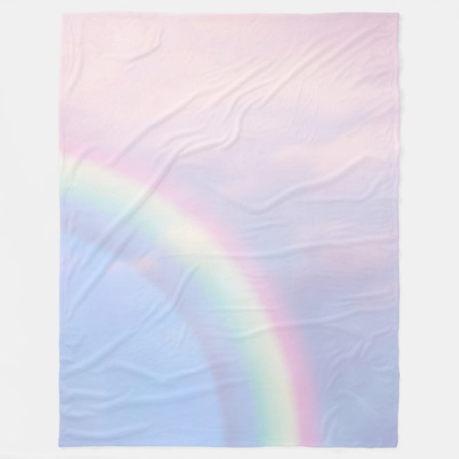 Rainbow of hope - pastel,  fleece blanket (Front)