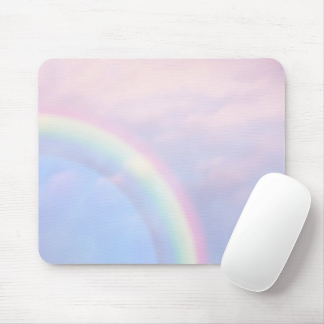 Rainbow of hope - pastel, mouse pad (With Mouse)