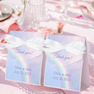 Rainbow of hope - pastel, wedding favor box