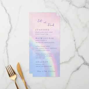 Rainbow of hope - pastel, wedding menu