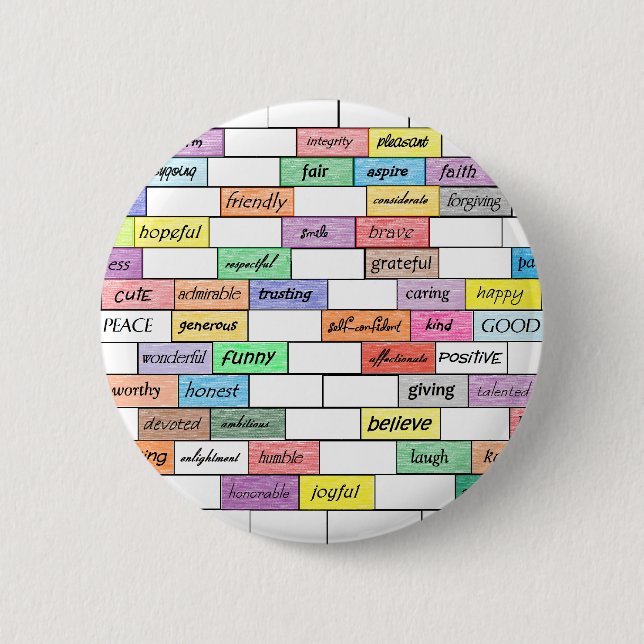 Rainbow of Inspirational Graffiti 2 Inch Round Button (Front)