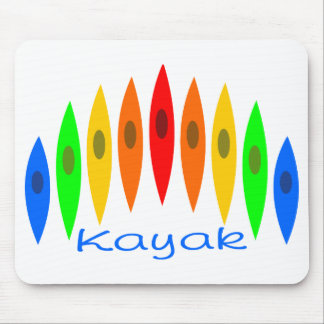 Rainbow of Kayaks Mouse Pad