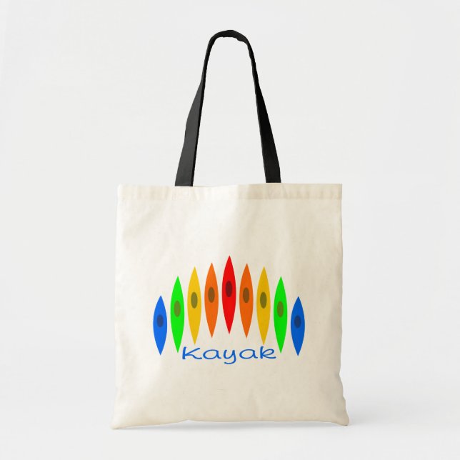 Rainbow of Kayaks Tote Bag (Front)