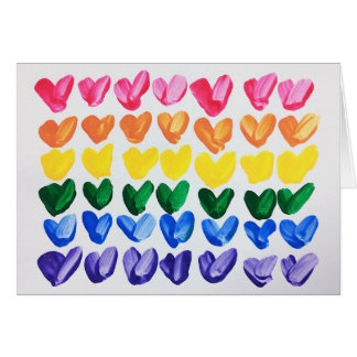 Rainbow of Love - Fun Colourful Hand Painted Heart