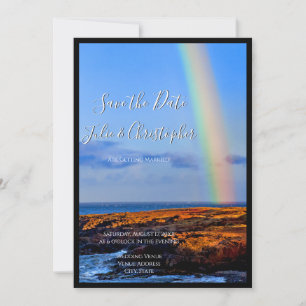 Rainbow of Love & Happiness, Wedding Save the Date Invitation