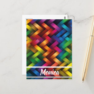 Rainbow of Vibrant Geometry Postcard