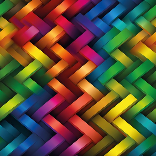 Rainbow of Vibrant Geometry Throw Pillow (Creator Uploaded)