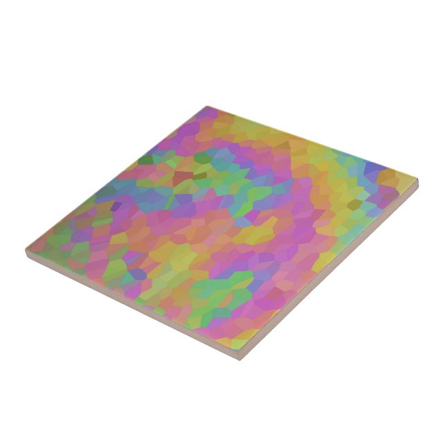 Rainbow Oil Mosaics Tile (Side)